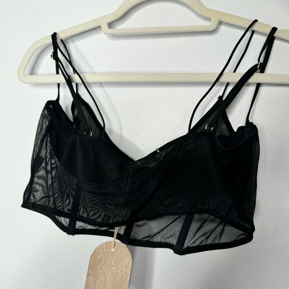 Meshki Angelique Demi cup mesh bustier top size medium - Picture 6 of 6